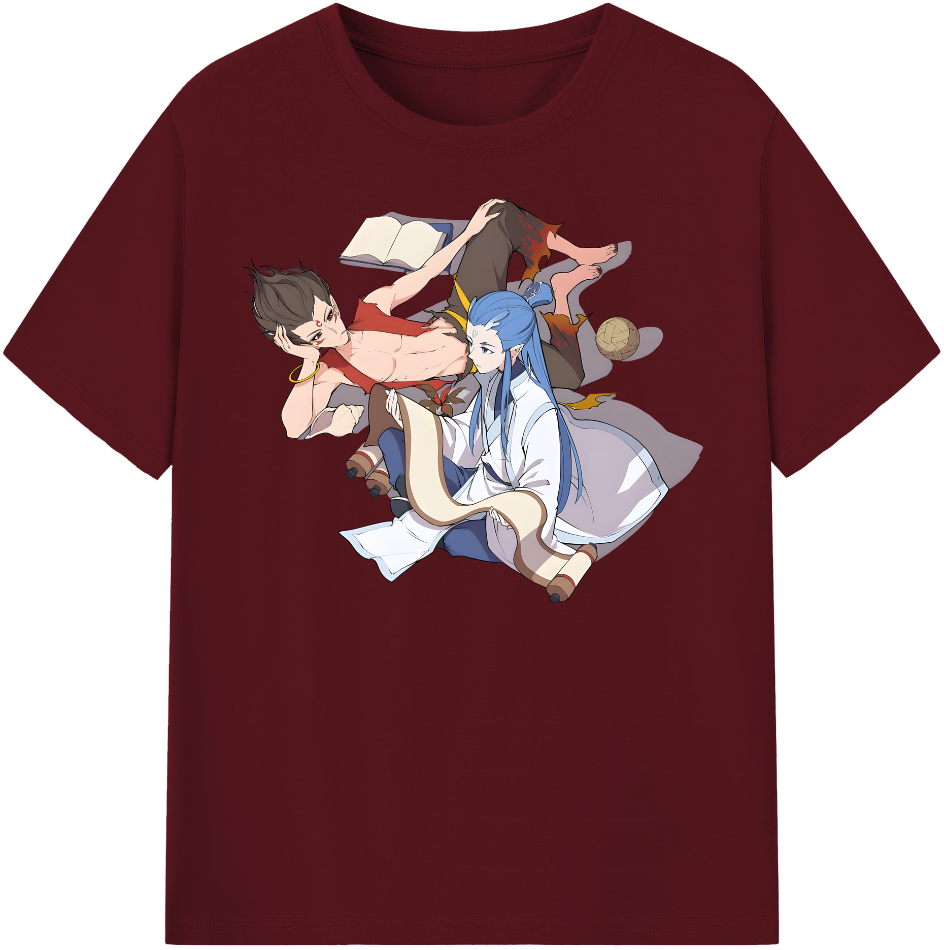 （画像用） Ne Zha 2 ナタ 魔童の大暴れ 綿100％半袖Tシャツ（フロントプリント）